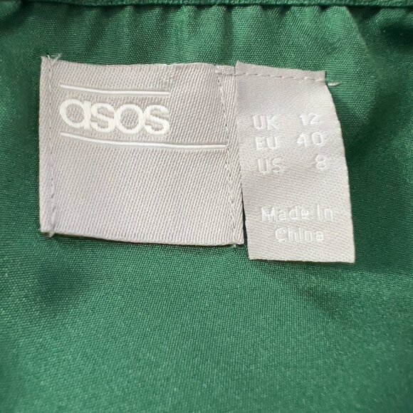 Asos Design One Shoulder Tulle Wired Hem Cocktail Holiday Dress Size 8 - Picture 10 of 12